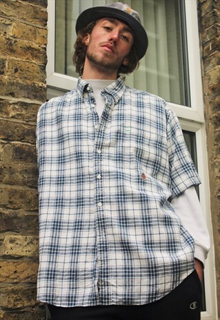 VINTAGE / 90'S / TOMMY HILFIGER / WHITE SHORT SLEEVED SHIRT
