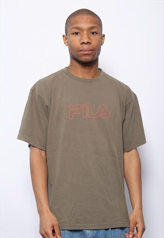 VINTAGE FILA LOGO T-SHIRT GREEN