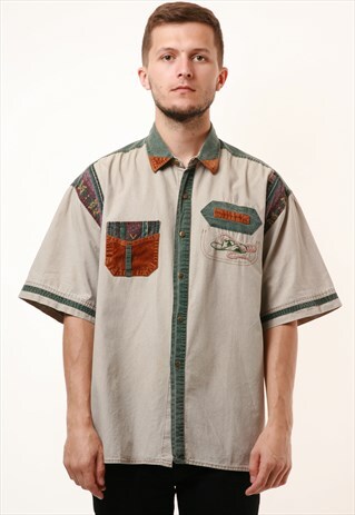 90S VINTAGE OLDSCHOOL MARTINY DRY ITALIAN COTTON SHIRT 15035