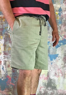 Green Cord  Shorts