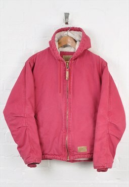 Vintage Schmidt Active Jacket Sherpa Lined Pink Ladies Large