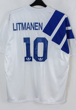 Finland Litmanen Adidas 1993 1995 Soccer Jersey Shirt Kit Su
