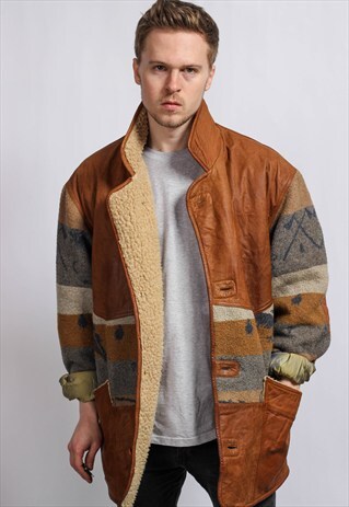 VINTAGE AZTEC SHERPA JACKET