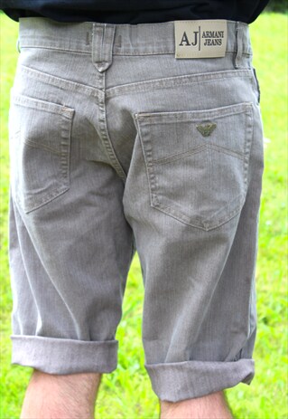 VINTAGE ARMANI DENIM CUT OFF SHORTS - 34 WAIST