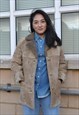 VTG 70S BEIGE WOOL SHEARLING SHEEPSKIN WINTER COAT