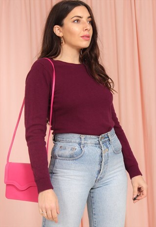 VINTAGE 80S JUMPER IN MAROON