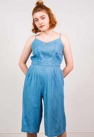 VINTAGE 90'S BLUE DENIM JUMPSUIT