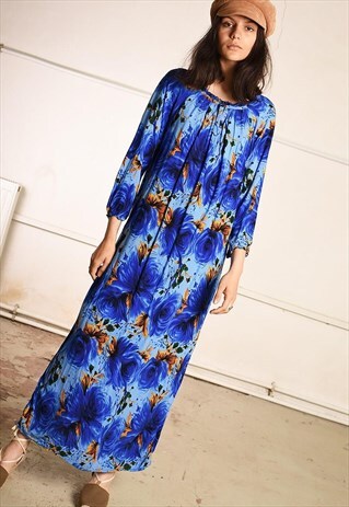 70'S RETRO BOHO PARIS CHIC SUMMER MAXI FESTIVAL DRESS