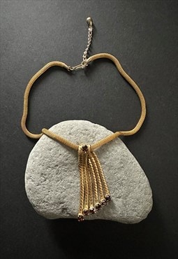 Vintage 1970's Ladies Gold Costume Jewellery Necklace
