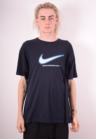 NIKE MENS VINTAGE T-SHIRT TOP XL BLACK 90S