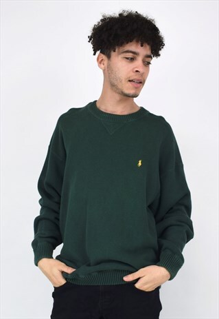 VINTAGE 90'S RALPH LAUREN GREEN JUMPER