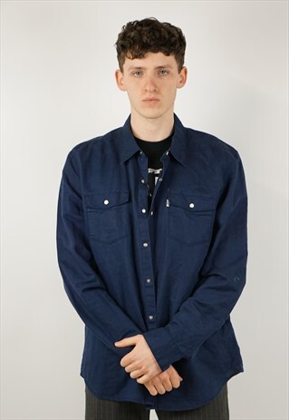 VINTAGE LEVI'S NAVY SHIRT