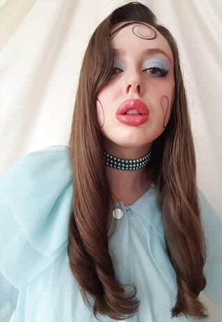 VINTAGE 60S BLUE PEARL CHOKER