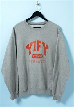 Yify College Athletic Grey Vintage Sweatshirt XL