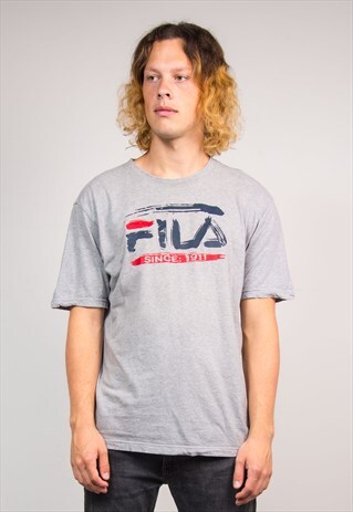 FILA VINTAGE 90'S GREY SPORTS T-SHIRT