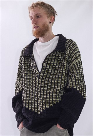 VINTAGE MENS ISSEY MIYAKE HEAVY KNIT JUMPER SWEATER