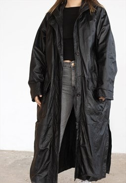 Vintage  Leather Jacket Venezia in Black XL
