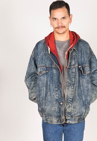VINTAGE 80S ACID WASH LEVIS JACKET / R052