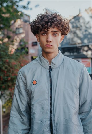 VINTAGE SILVER GREY LIGHTWEIGHT NIKE PUFFA JACKET
