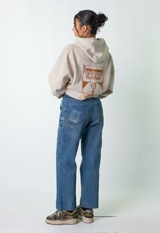 BLUE DENIM 90S DULUTCH TRADING CARGO SKATER TROUSERS PANTS