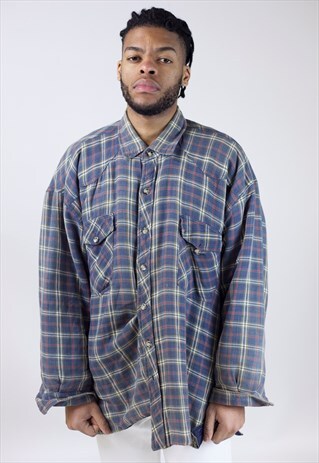 VINTAGE CHECK THICK PADDED 90'S SHIRT