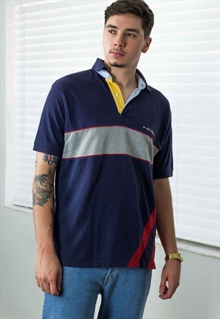VINTAGE TOMMY HILFIGER POLO SHIRT LOGO 90S M 11.8