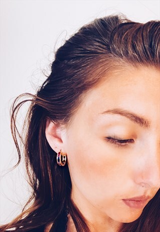 RAINBOW HOOP EARRINGS