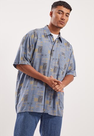 VINTAGE PATTERNED FESTIVAL SHORT SLEEVE SHIRT