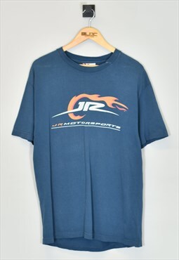 Vintage US Navy Nascar T-Shirt Blue XLarge