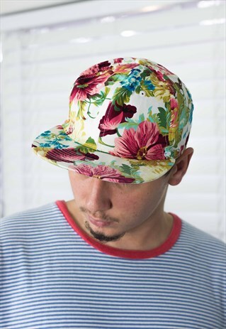 VINTAGE FLORAL CAP CAP LOGO 90S X 2.5