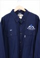 VINTAGE CARHARTT SHIRT NAVY LONG SLEEVE WITH BUTTON POCKETS 
