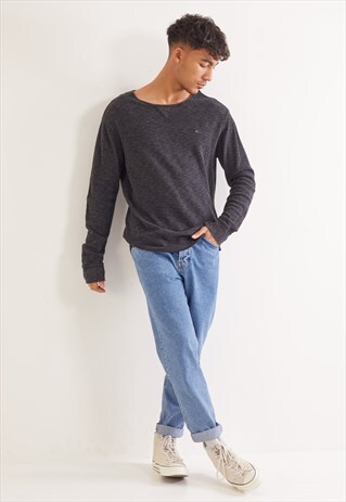 VINTAGE TOMMY HILFIGER LONG SLEEVE TOP GREY