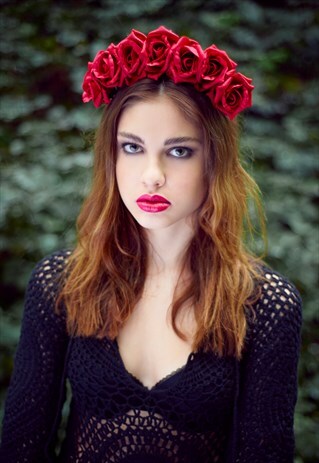 ROSE FLOWER CROWN, FLORAL CROWN, FLOWER HEADBAND