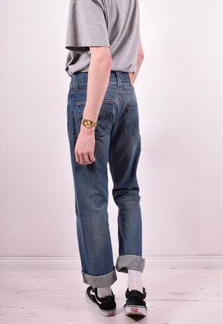LEVI'S 512 MENS VINTAGE JEANS W30 L34 BLUE 90'S
