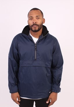 Men's Vintage Nike navy nylon hooded jacket