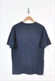 VINTAGE CHAMPION T-SHIRT CREW NECK NAVY MEDIUM