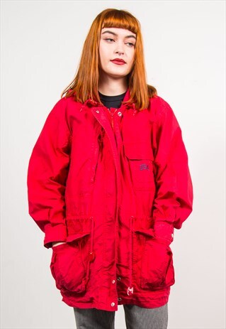 VINTAGE 90'S RED USA LIGHTWEIGHT JACKET