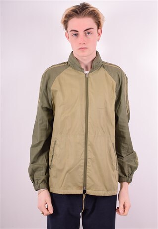 ADIDAS MENS VINTAGE TRACKSUIT TOP JACKET LARGE GREEN 90'S
