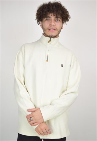 VINTAGE 90'S RALPH LAUREN 1/4 ZIP SWEATSHIRT
