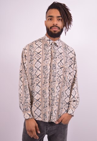VINTAGE SHIRT FLORAL BEIGE