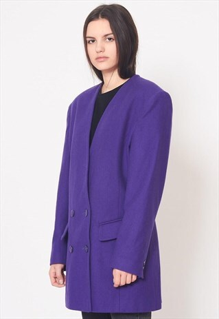 VINTAGE PURPLE PEA COAT
