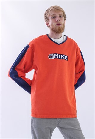 RARE 90S VINTAGE MENS NIKE BASKETBALL LOGO BIG SWEATSHIRT
