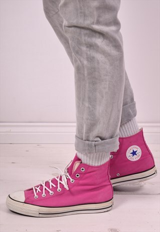 CONVERSE MENS VINTAGE TRAINERS SIZE 9 1/2 PINK 90'S