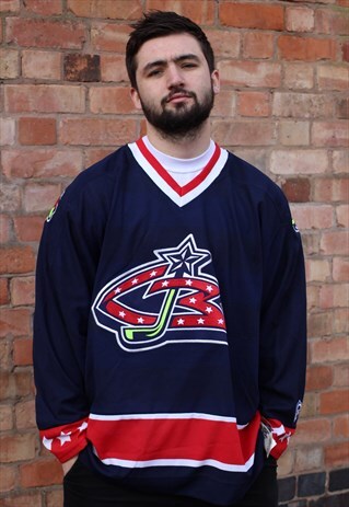 VINTAGE KOHO COLUMBUS BLUE JACKETS NHL HOCKEY JERSEY
