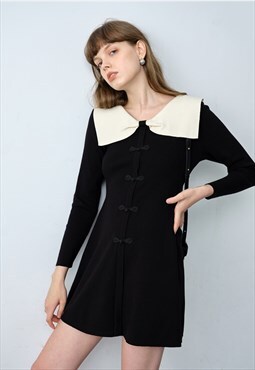 Women's button-down collar knitted dress AW2022 VOL.1