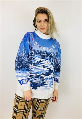 CUTE FESTIVE CHRISTMAS VINTAGE SWEATSHIRT