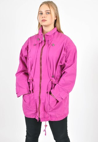 VINTAGE PARKA JACKET IN PINK