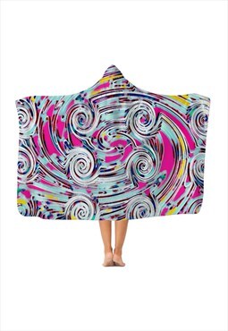 Festival & Camping Lightweight Hooded Blanket - swirl