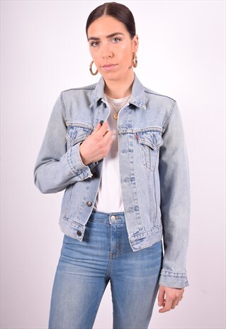 LEVI'S WOMENS VINTAGE DENIM JACKET SMALL BLUE 90'S