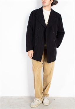 Men's Fay Herringbone Double Breasted Wool Coat